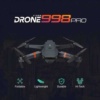998 Pro 4K dupla kamerás összecsukható drón