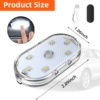 USB töltő érintésérzékelős LED lámpa autóhoz