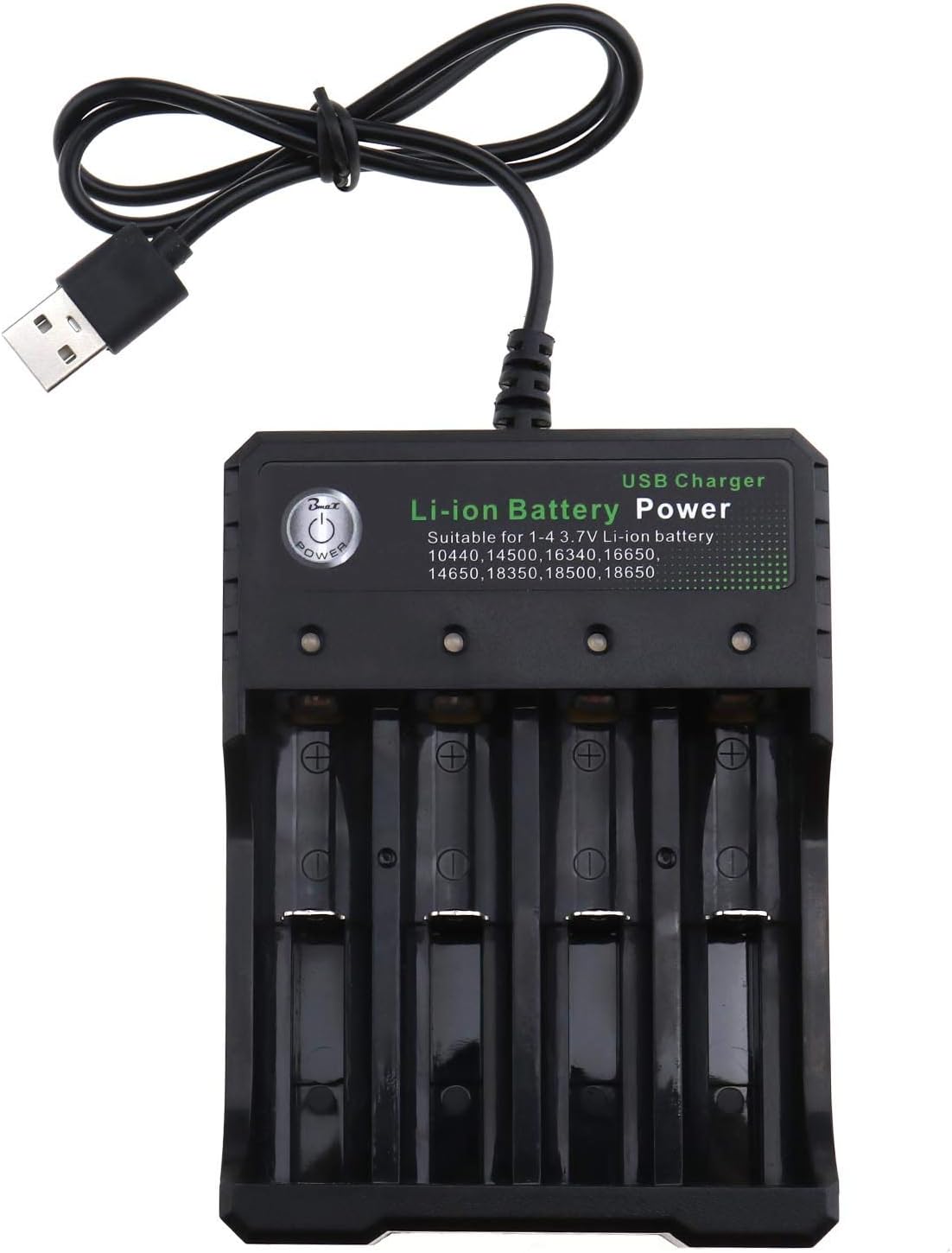 Intelligens USB töltő, 4 lítium akkumulátorhoz, 4,2 V, 1000 mA, 18650 - Image 7