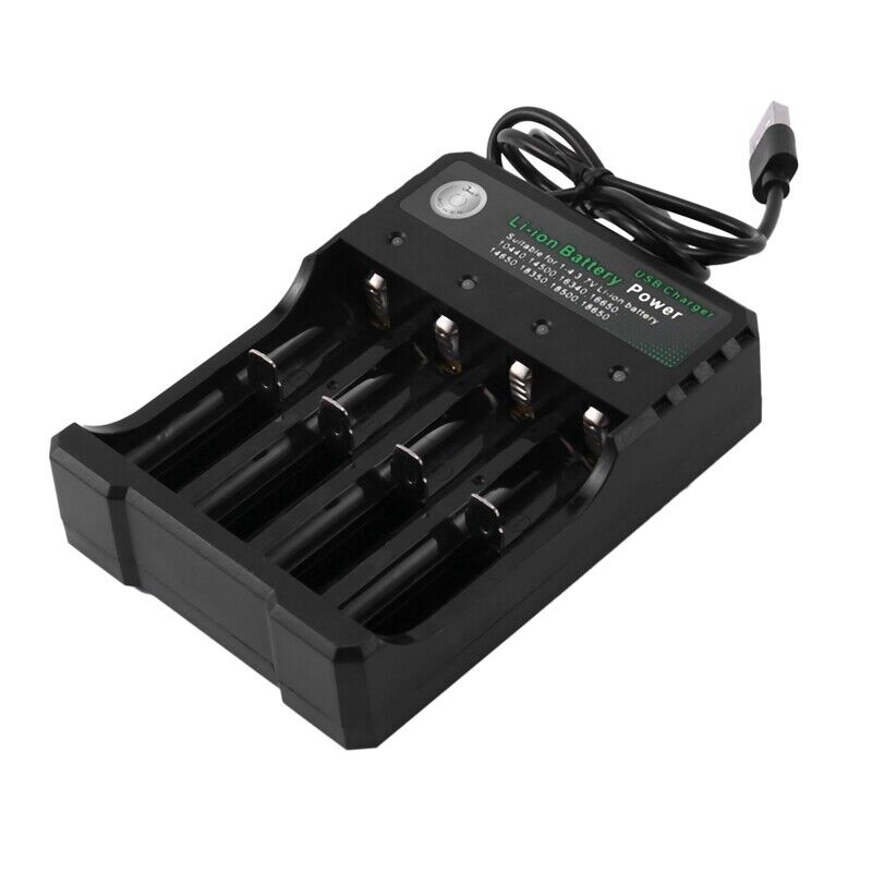 Intelligens USB töltő, 4 lítium akkumulátorhoz, 4,2 V, 1000 mA, 18650 - Image 9