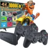 Retro 4K játékkonzol készlet 2x kettős vezeték nélküli 2.4G kontroller