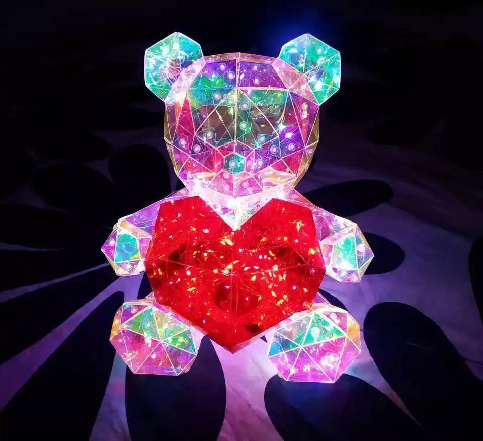 Színes maci alakú LED lámpa