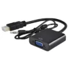 1080P HDMI-VGA átalakító adapter + 3,5 mm-es audio jack