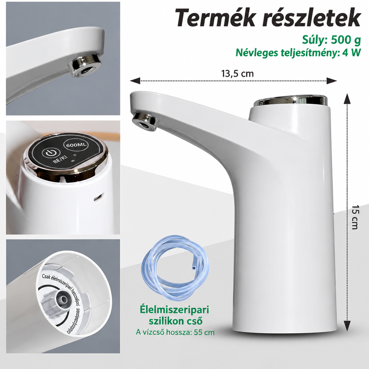 AquaLuxe Flow™ Elektromos palack pumpa (2 darab egy áráért) - 7. kép