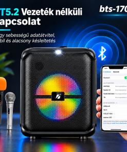 Aureon PartyLuxe™ BTS-1740 Bluetooth karaoke hangszóró