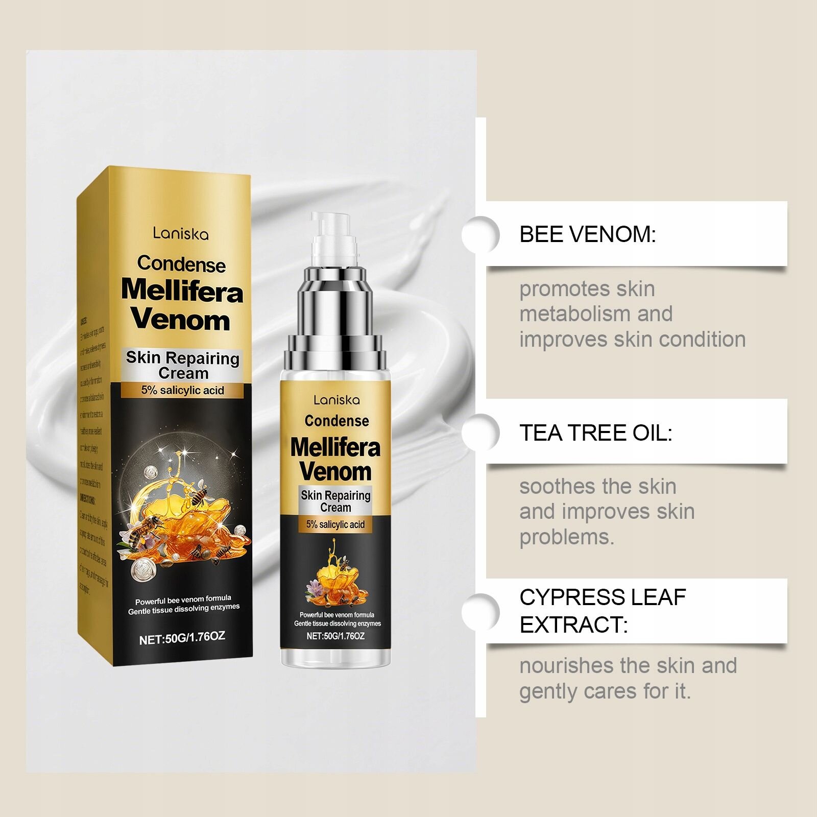 Mellifera méhméreg bőrjavító krém 50g - Image 5