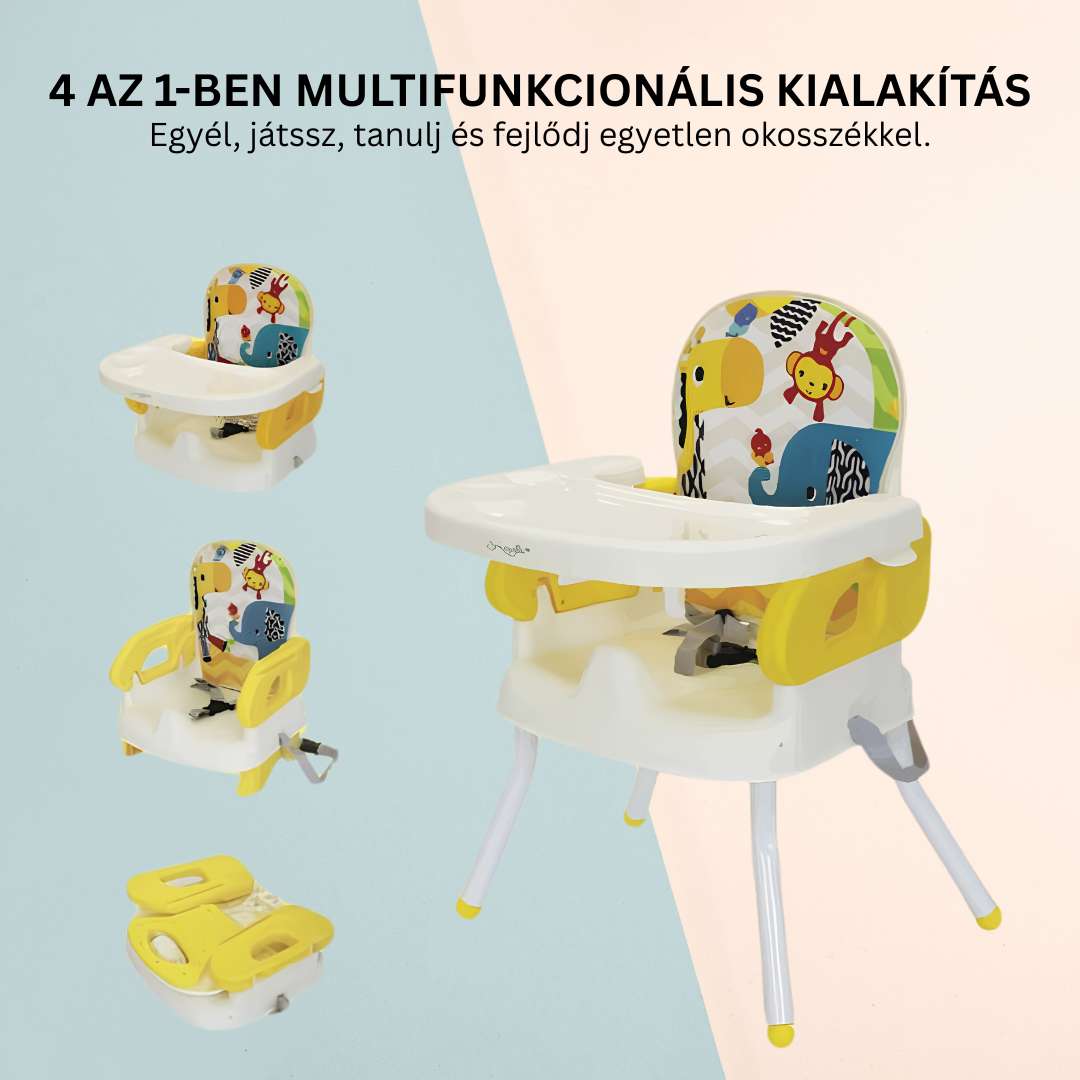Szuper 4 az 1-ben etetőszék babáknak és kisgyermekeknek