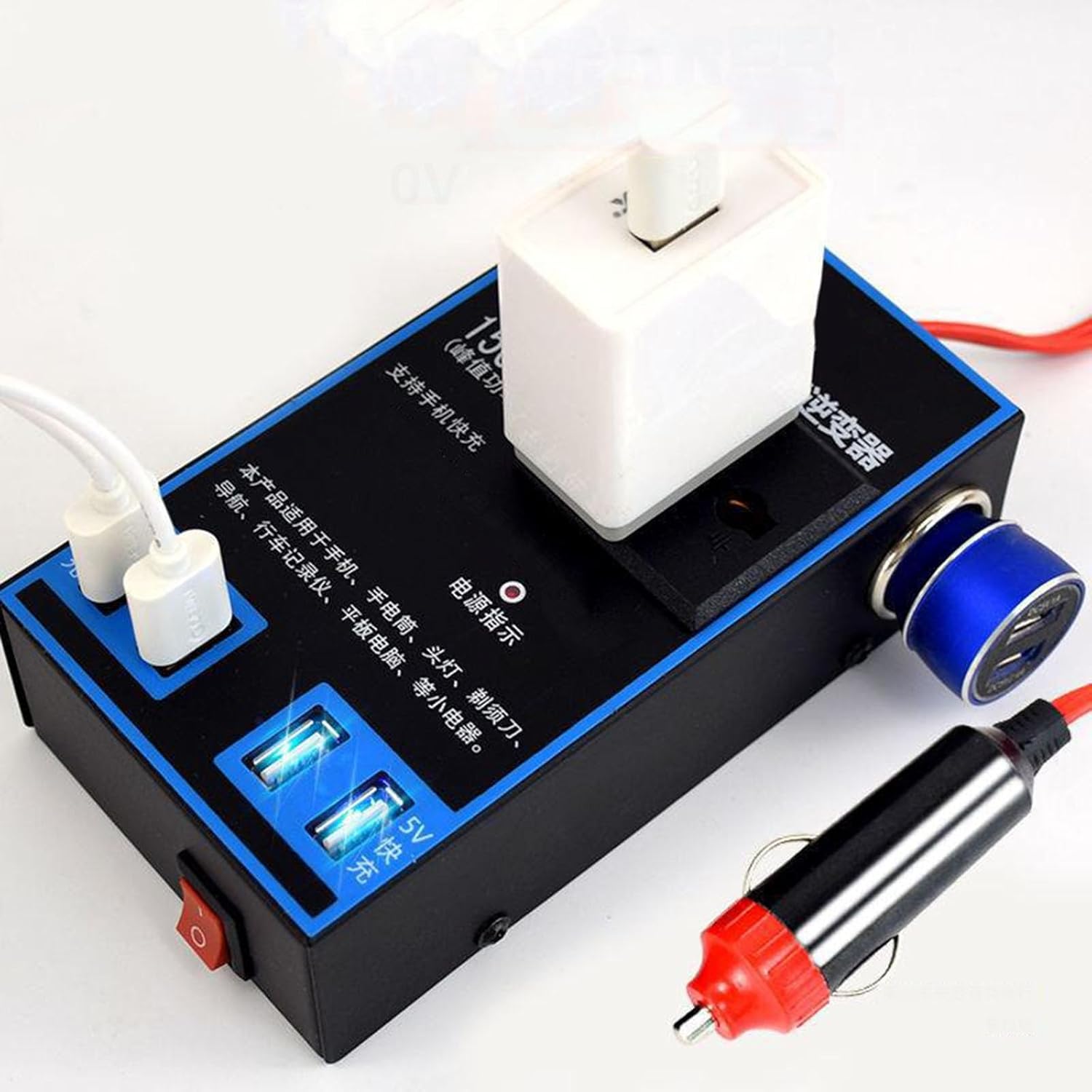 1500 W-os autós inverter 12 V-ról 24 V-ra 220 V-ra - Image 10