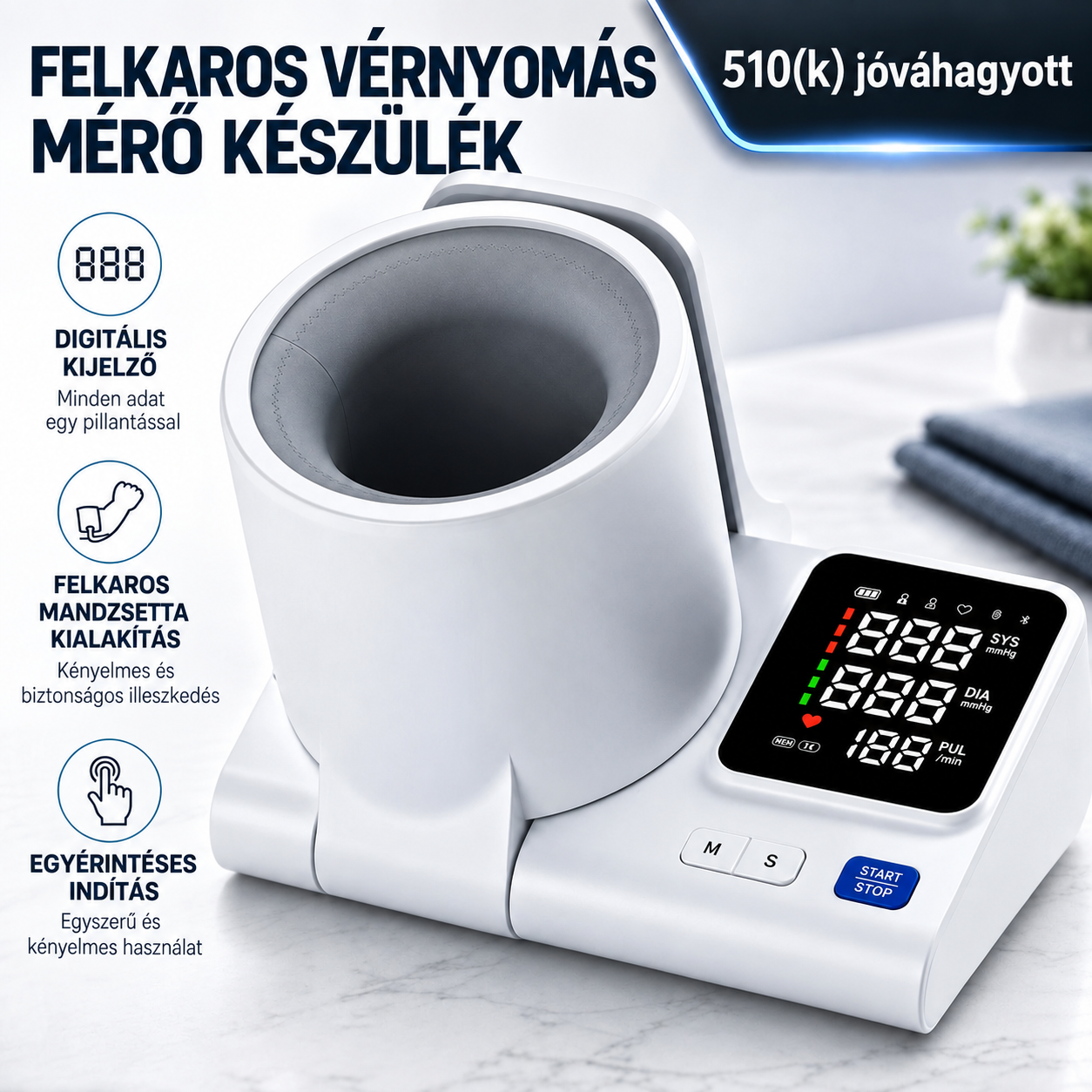 Aurevia VitalSense™ orvosi pontosságú vérnyomásmérő - Image 6