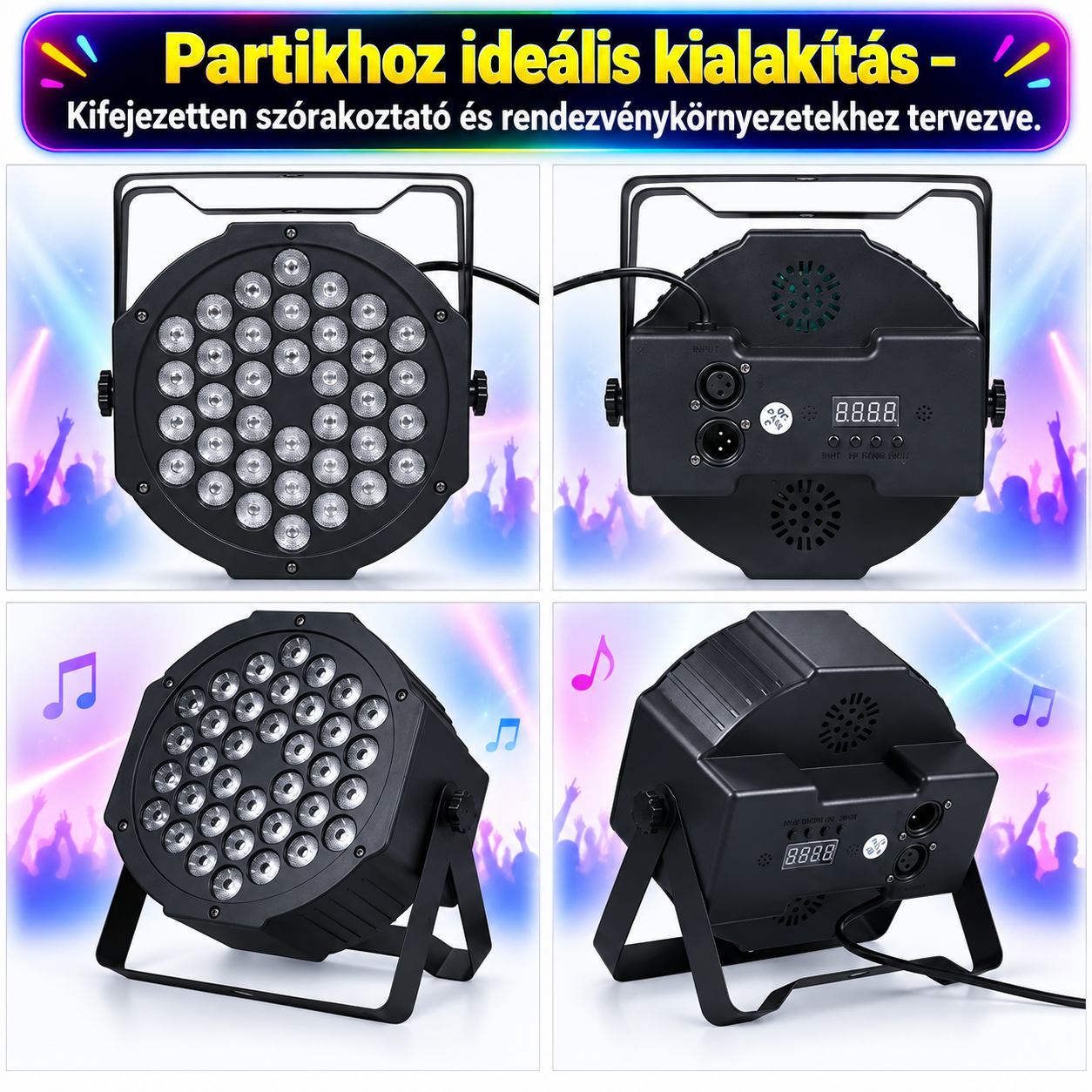 LumiVanta PartyBeam™ MINI PAR 36-LED mini parti-fény - Image 3