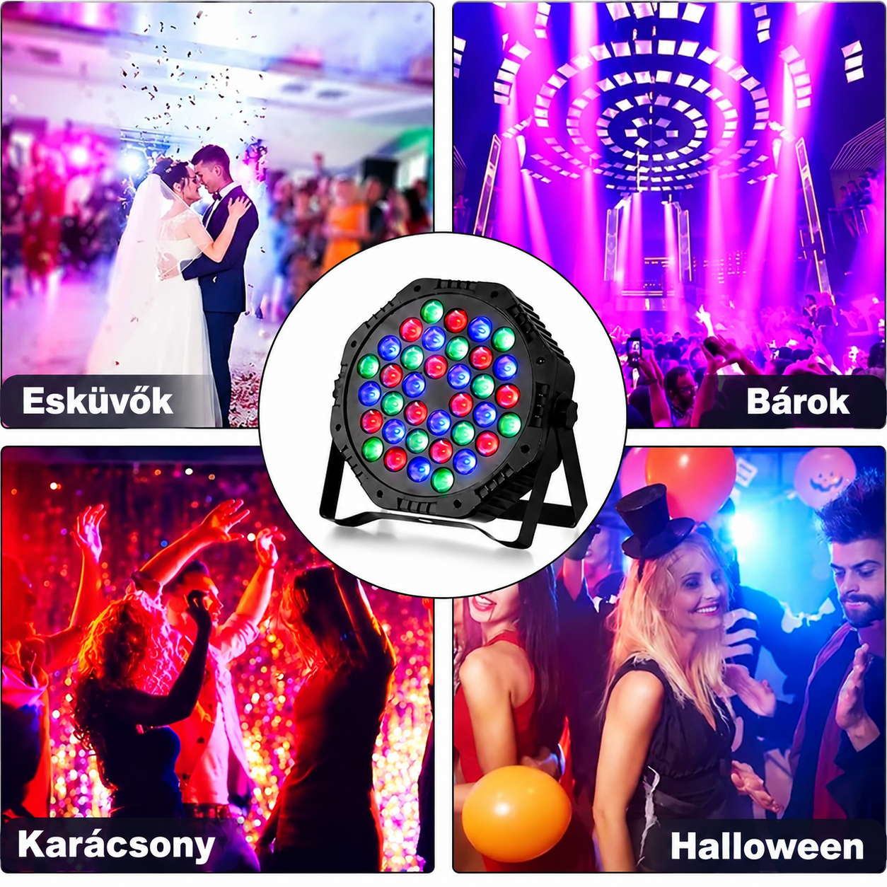LumiVanta PartyBeam™ MINI PAR 36-LED mini parti-fény - Image 7