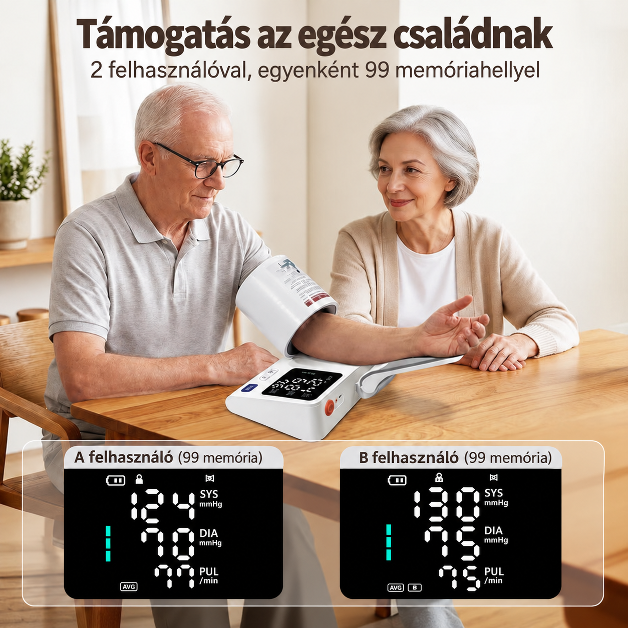 Aurevia VitalSense™ orvosi pontosságú vérnyomásmérő