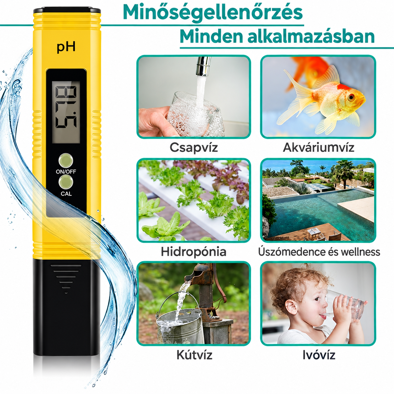AquaVera Precision™ digitális pH-mérő készlet