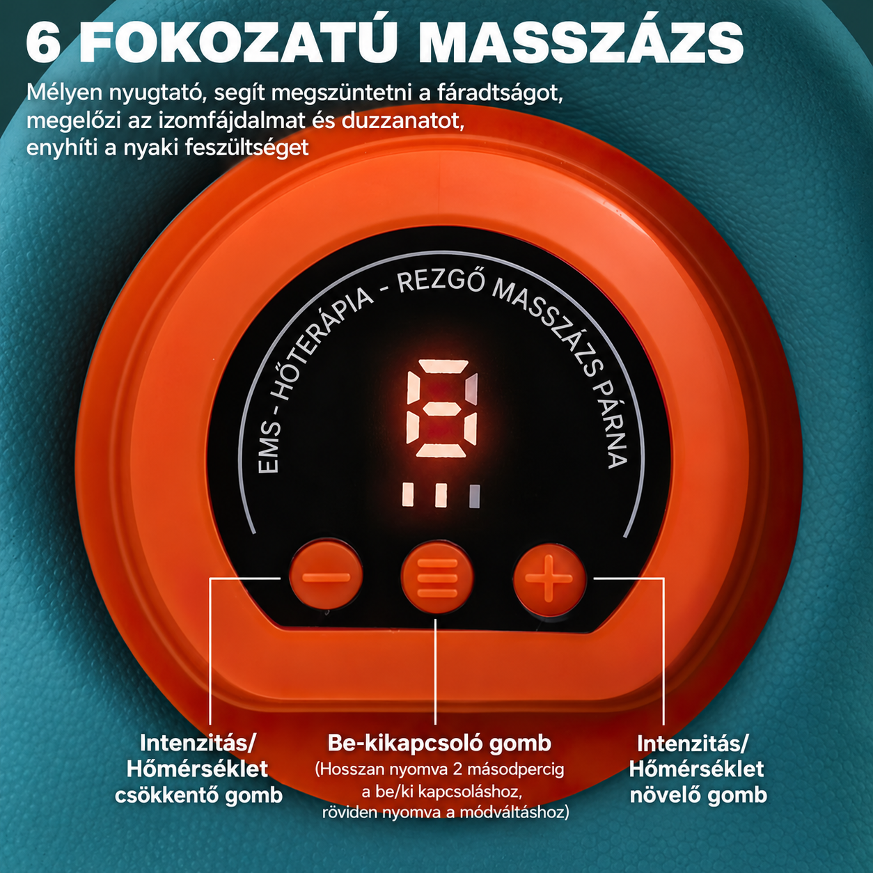 Cervéa Luxe™ nyakmasszázs és elektroterápiás párna - 5. kép