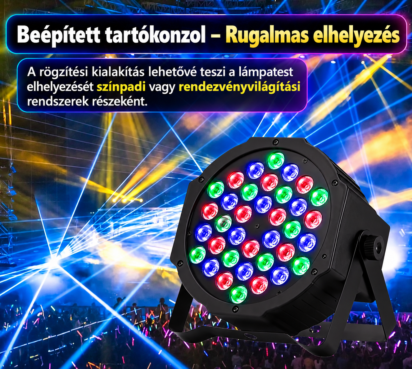 LumiVanta PartyBeam™ MINI PAR 36-LED mini parti-fény - Image 2