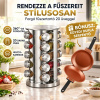 ÉlanSpice 20™ forgatható fűszertartó 20 üvegcsével + BÓNUSZ: egyedi dupla serpenyő