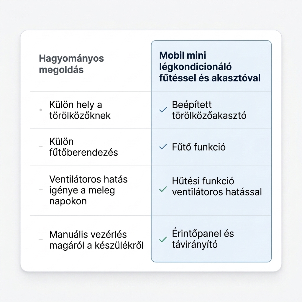 ThermoBreeze™ hordozható mini légkondicionáló ruhakasztóval - Image 5