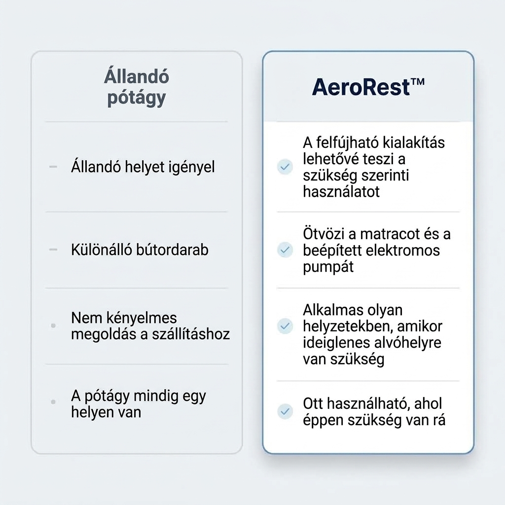 AeroRest™ felfújható matrac beépített elektromos pumpával – 200 x 150 x 40 cm + BÓNUSZ: Egyedi, hordozható autóágy - Image 3
