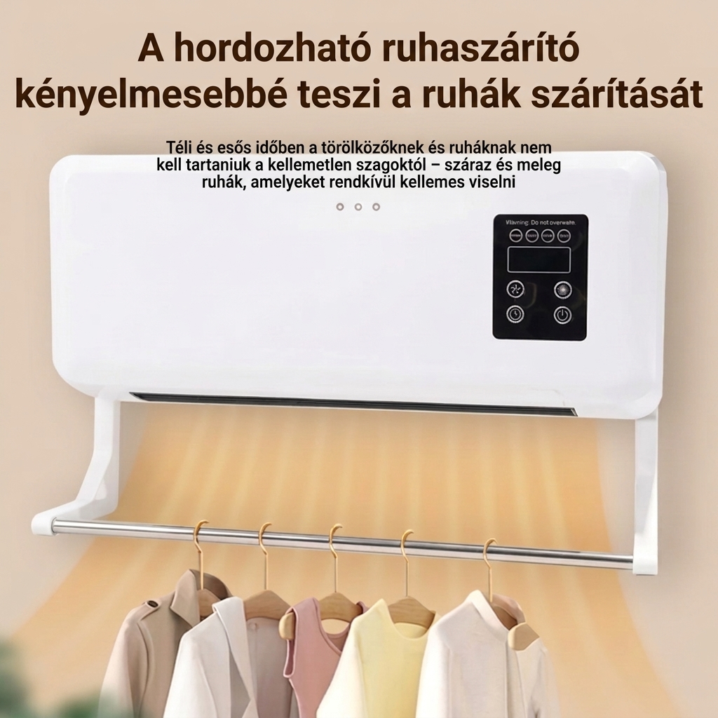 ThermoBreeze™ hordozható mini légkondicionáló ruhakasztóval - Image 6