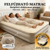 AeroRest™ felfújható matrac beépített elektromos pumpával – 200 x 150 x 40 cm + BÓNUSZ: Egyedi, hordozható autóágy